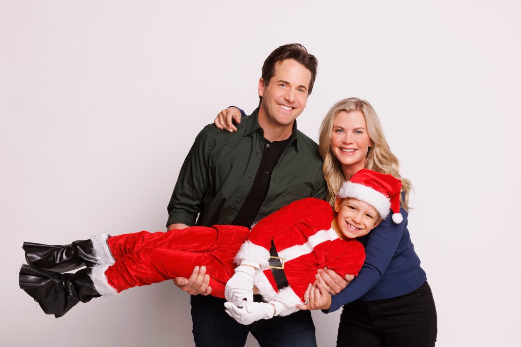 Alison Sweeney, Niall Matter and Ezra Wilson in This Time Each Year