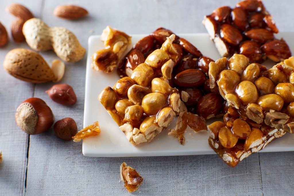 Homemade pumpkin seeds and nut brittle