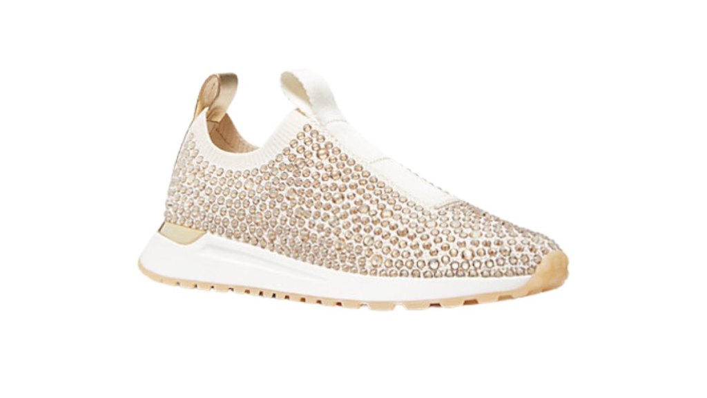 Michael Kors Bodie Embellished Mesh Slip-On Trainer