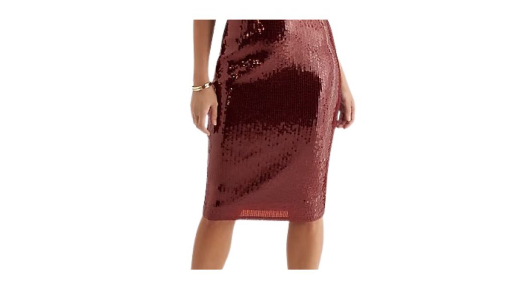 Express Super High Waisted Sequin Midi Pencil Skirt