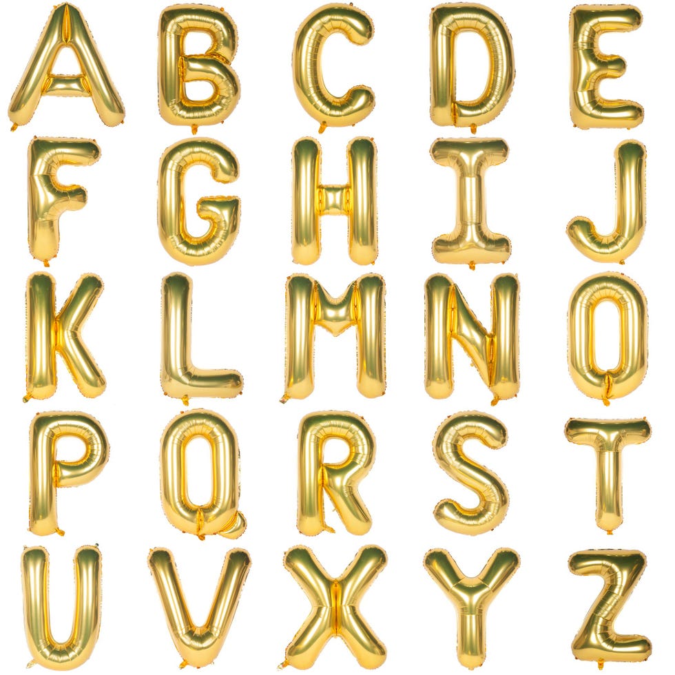 40-Inch Gold Letter Helium Balloons