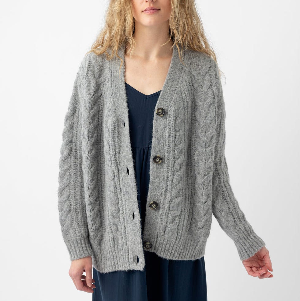 Oversized Cable Cardigan