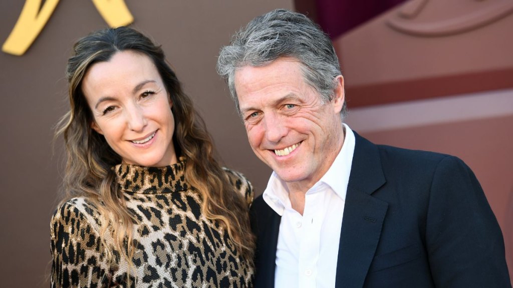 Hugh Grant and Anna Eberstein in 2023