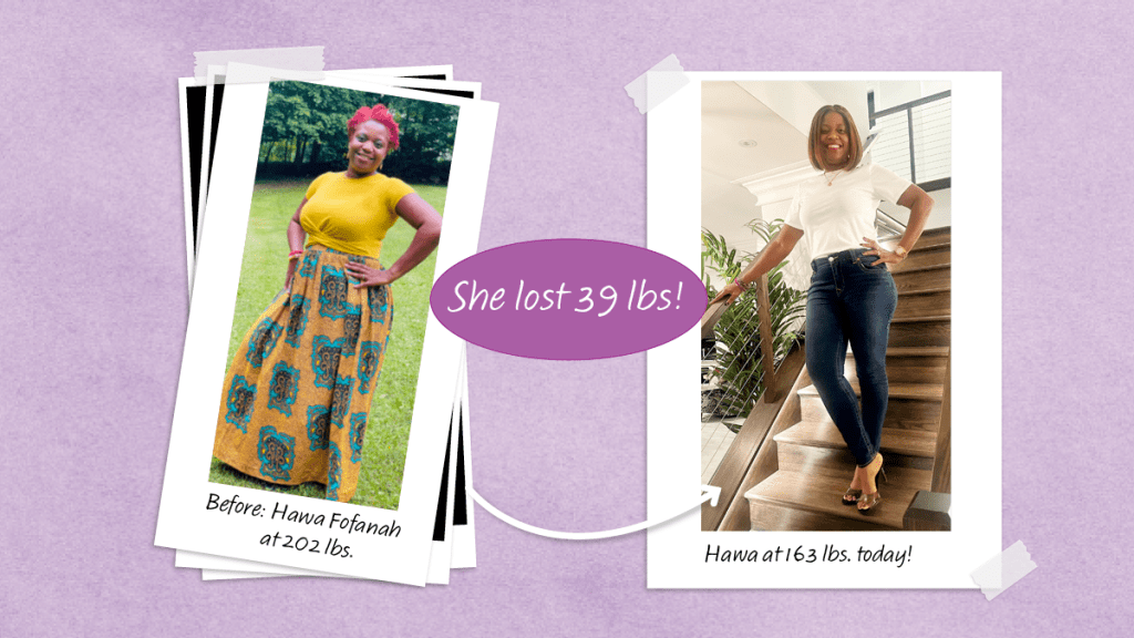 One woman shares her before and after photos from her weight loss success