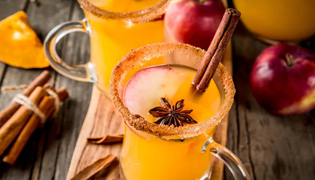 Cinnamon Apple-Tini as part of a roundup of best Thanksgiving cocktails