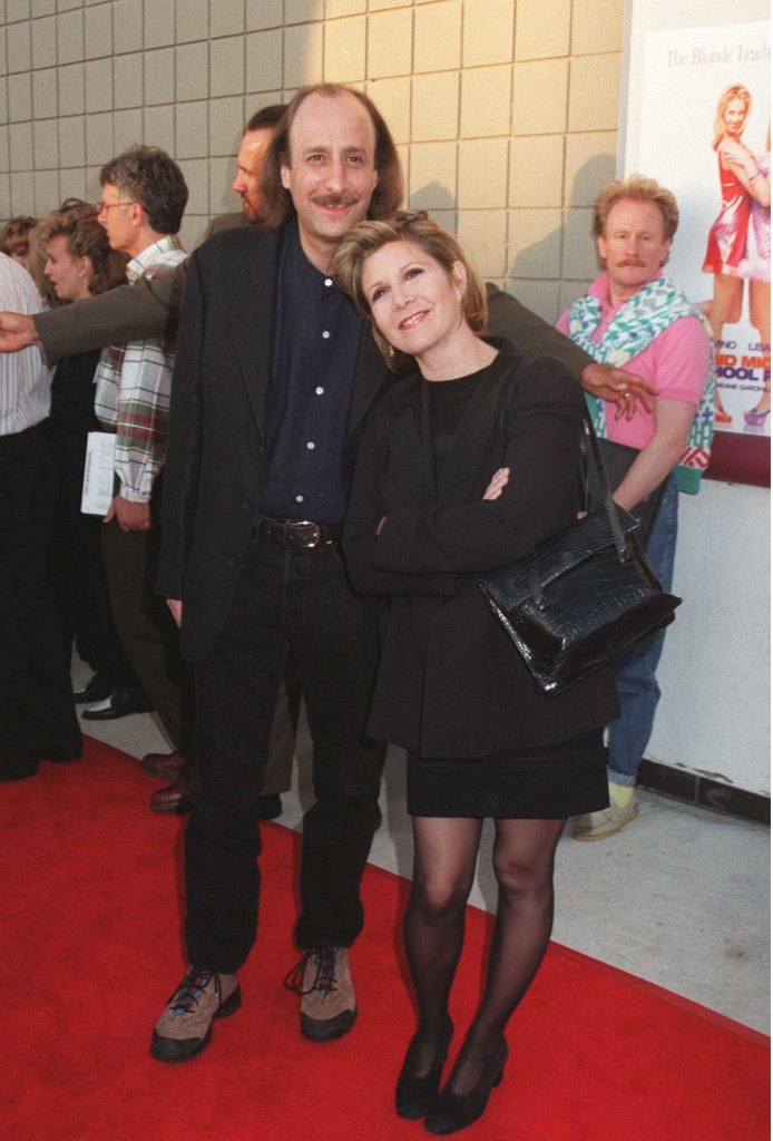 David Mirkin and Carrie Fisher at the premiere of Romy and Michele's High School Reunion in 1997