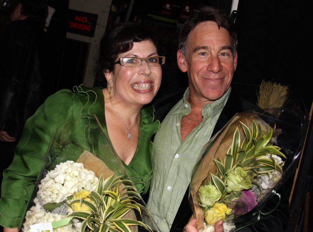 Winnie Holzman and Wicked music and lyrics writer Stephen Schwartz in 2008