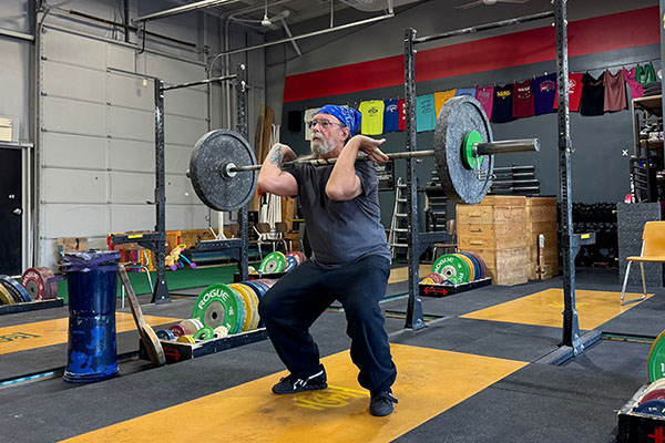 ken racking a power clean