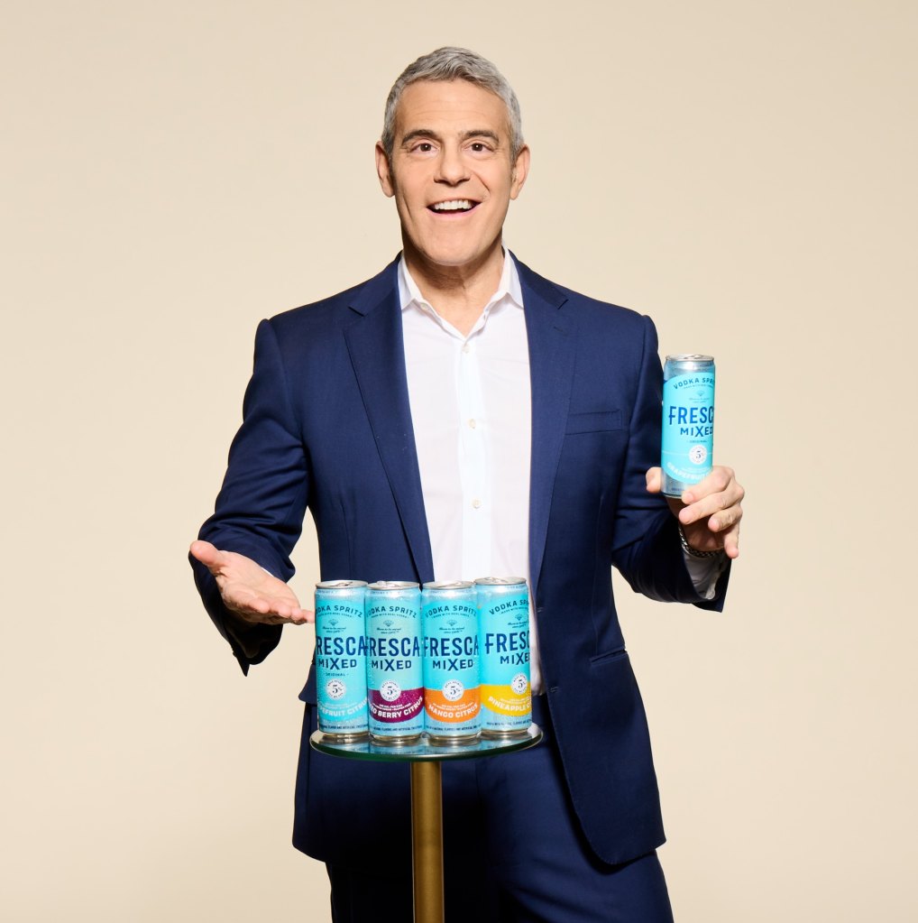 Andy Cohen shows off his New Year's drink of choice