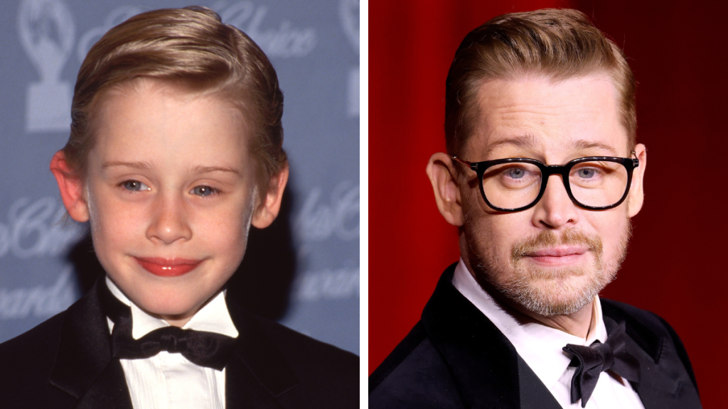 Macaulay Culkin in 1991 and 2024