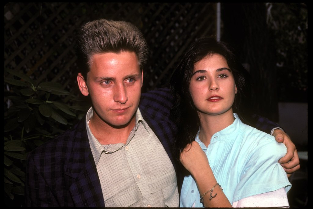 Demi Moore with Emilio Estevez, 1985