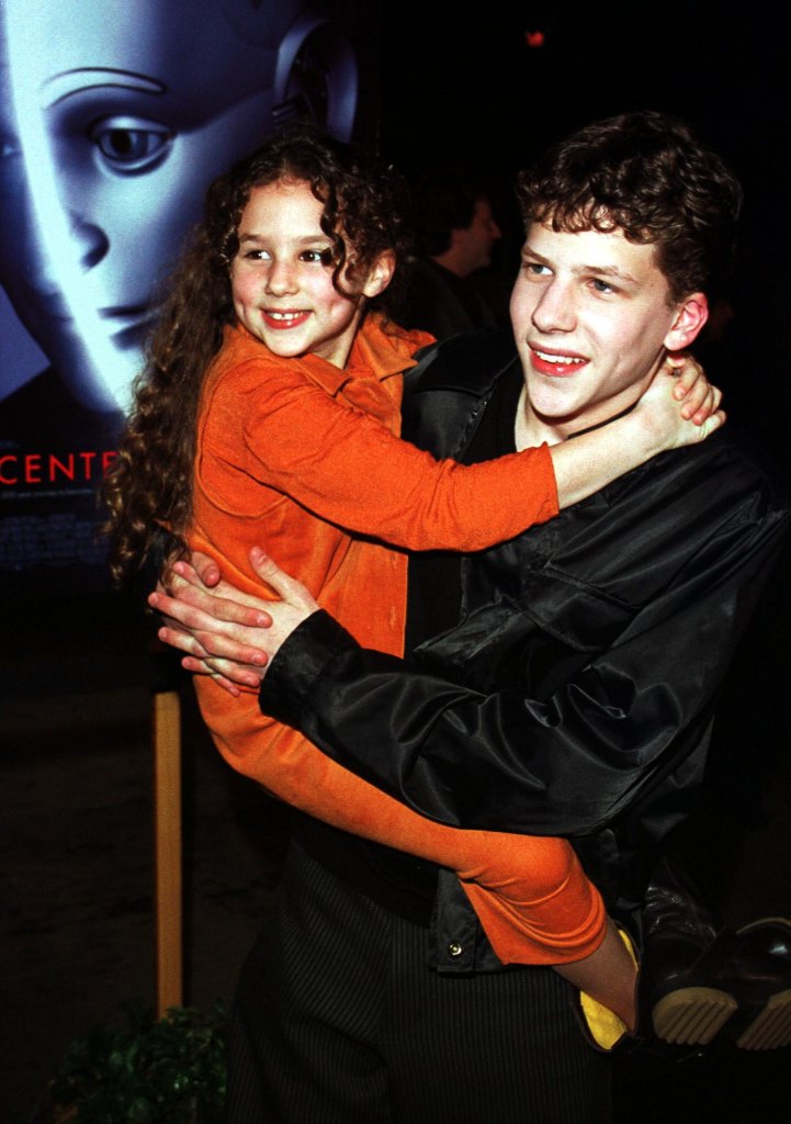 Hallie Kate with Jesse Eisenberg at the premiere of Bicentennial Man in 1999