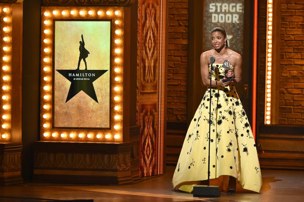 Renée Elise Goldsberry wins the Tony Award for Best Performance by an Actress in a Featured Role In a Musical in 2016