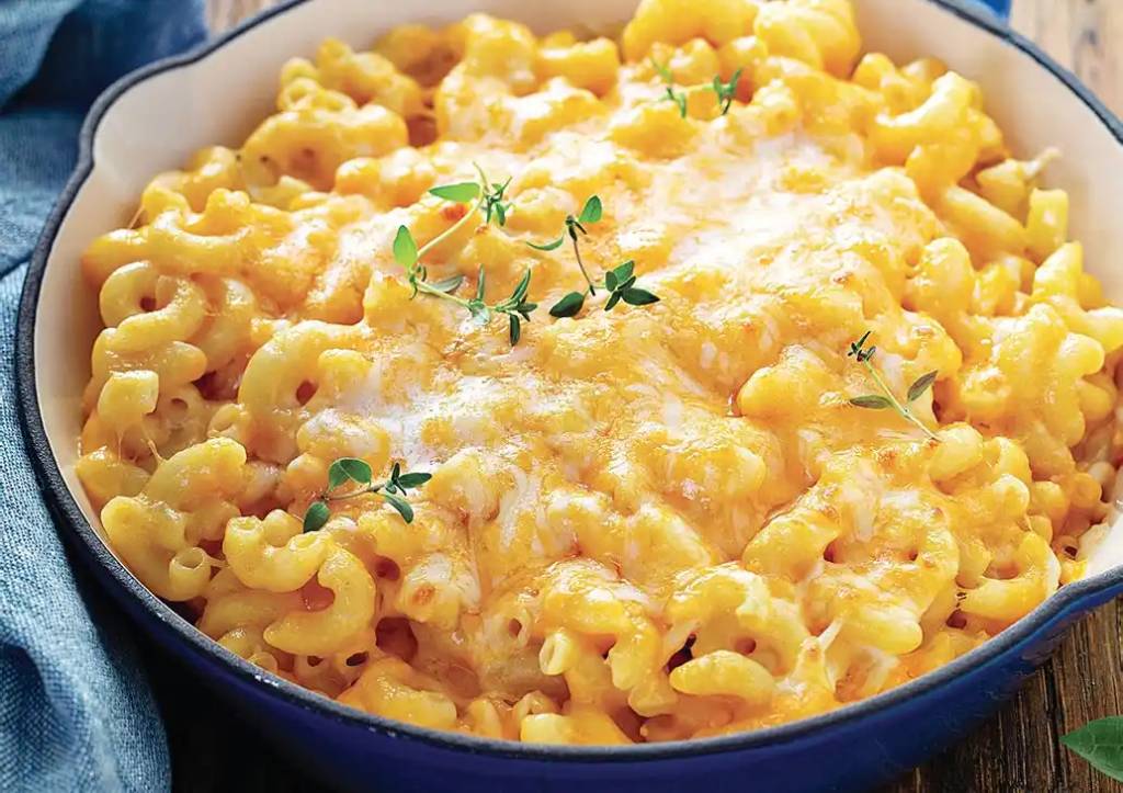 Skillet mac and cheese as part of a roundup of Kwanzaa recipes