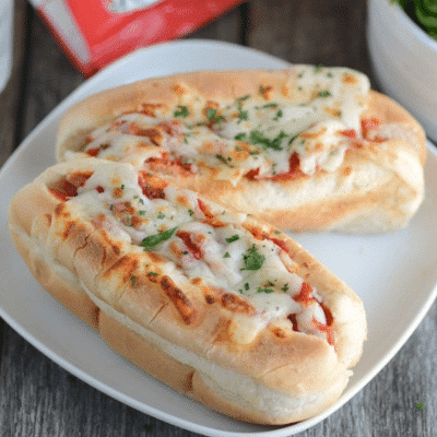 Easy Meatball Subs on a plate.