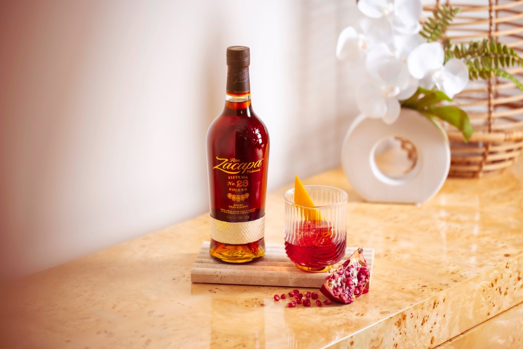 Zacapa Pomegranda as part of a recipe roundup of New Year's Eve appetizers