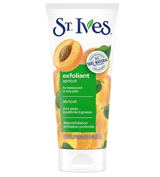 St. Ives Apricot Exfoliant, one of the best winter skin care products