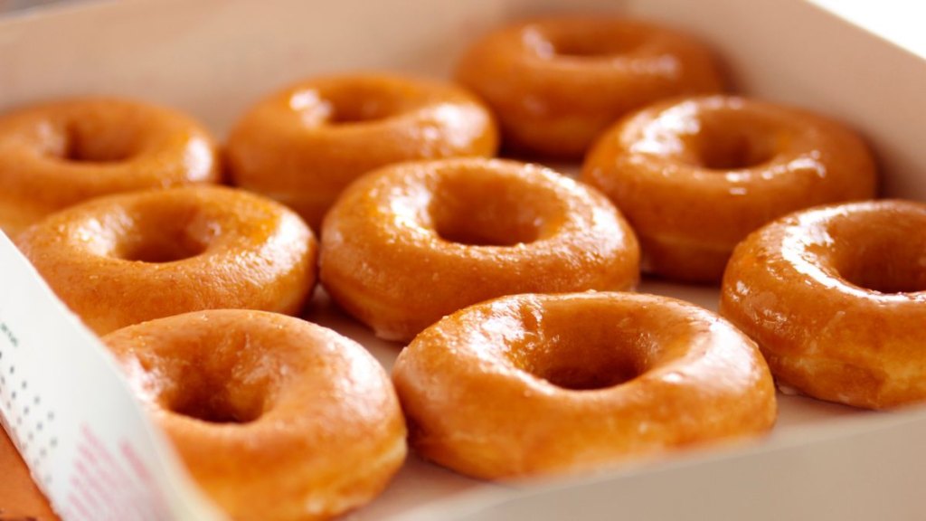 box of Original Glazed Doughnuts for Krispy Kreme's 'day of the dozens' deal