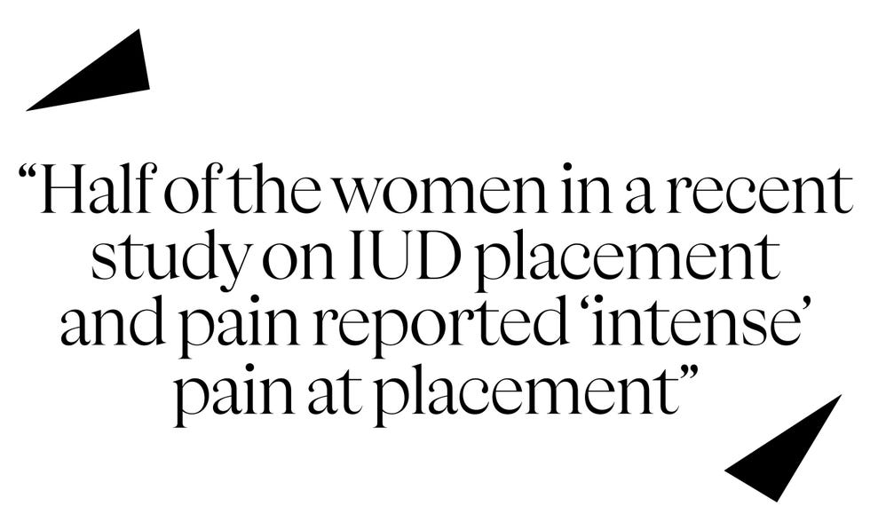 quote about womens experiences with iud placement pain