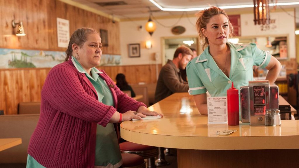 Two women at diner counter