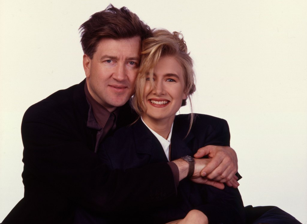 David Lynch and Laura Dern in 1990