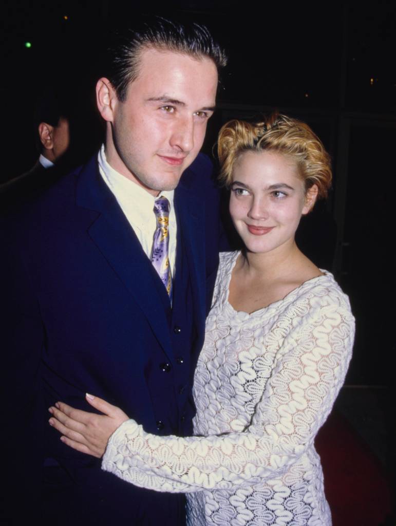 Drew Barrymore and David Arquette in 1991