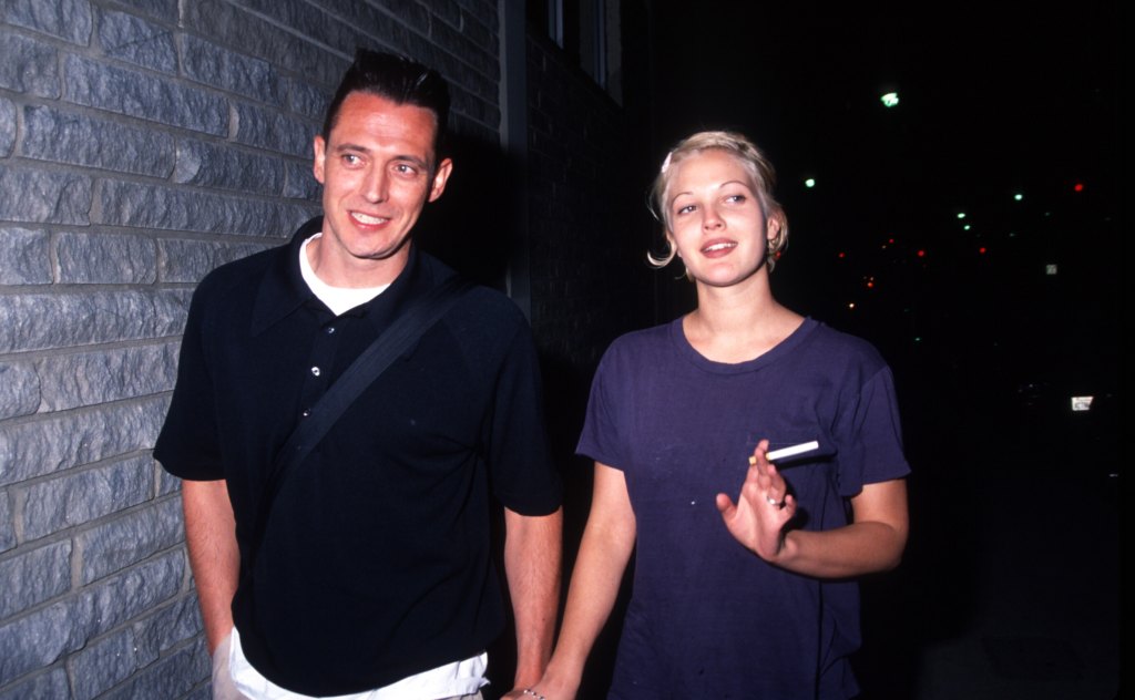 Drew Barrymore and Jeremy Thomas in 1994