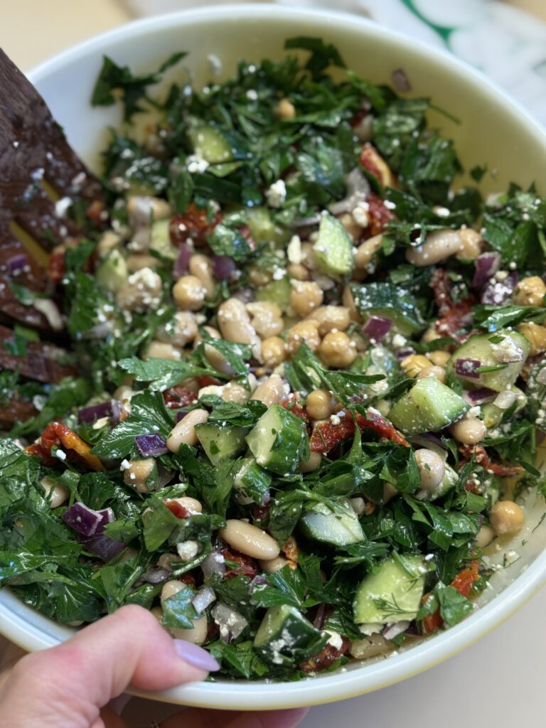 sundried tomato dense bean salad recipe