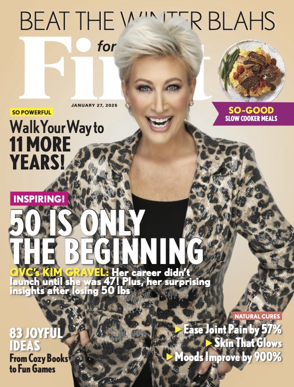 Kim Gravel on the cover of FIRST for Women