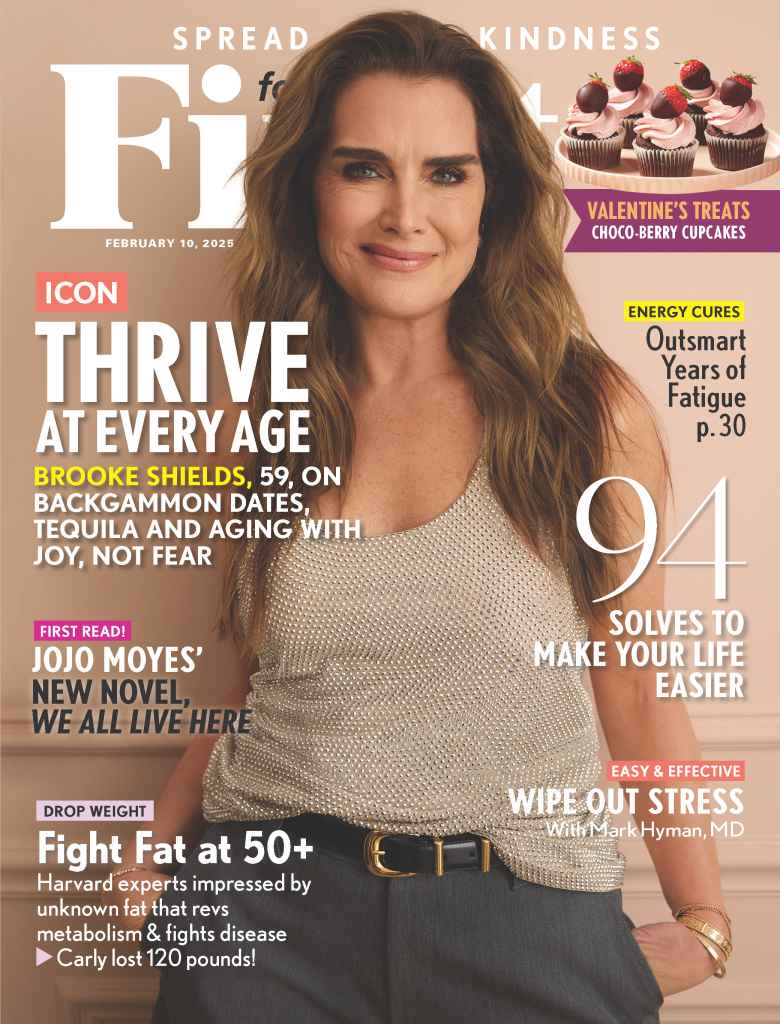 Brooke Shields on the cover of FIRST for Women