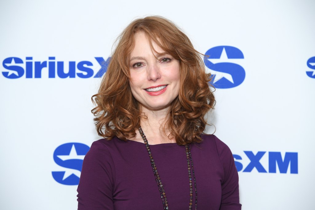 Alicia Witt visits SiriusXM Studios on December 03, 2024 in New York City. 