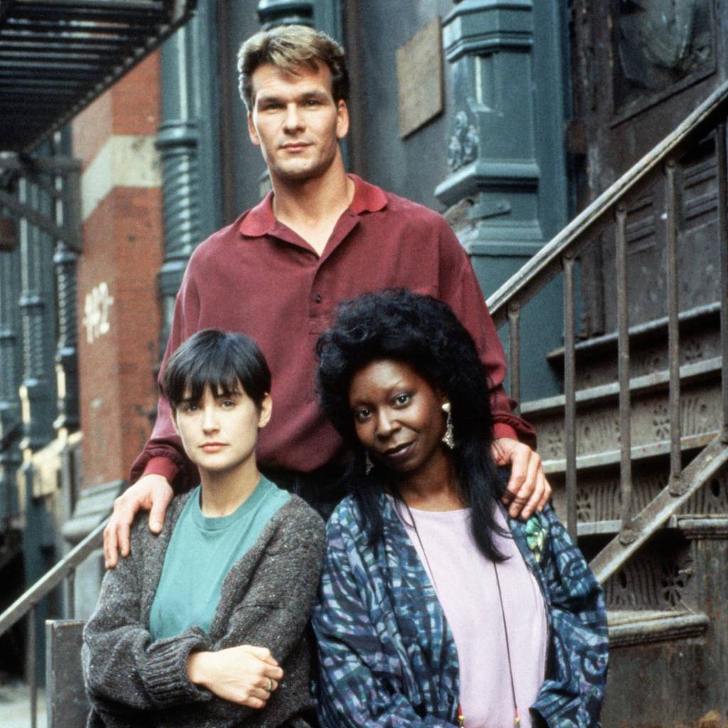 Patrick Swayze, Demi Moore and Whoopi Goldberg, 1990