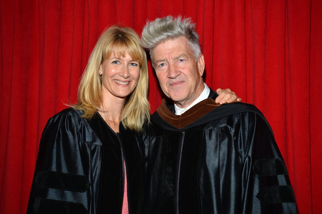 Laura Dern and David Lynch in 2012, when he received an honorary degree from the American Film Institute