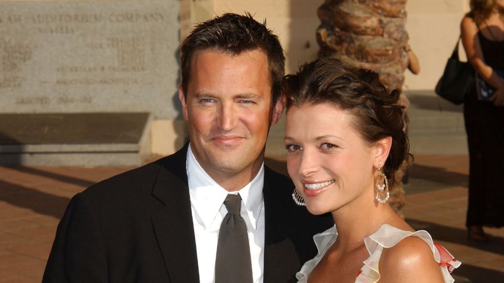 Matthew Perry and Rachel Dunn in 2003