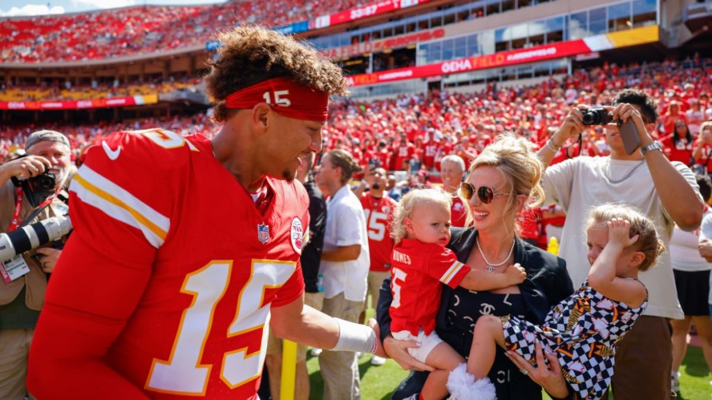 Patrick and Brittany Mahomes in 2024