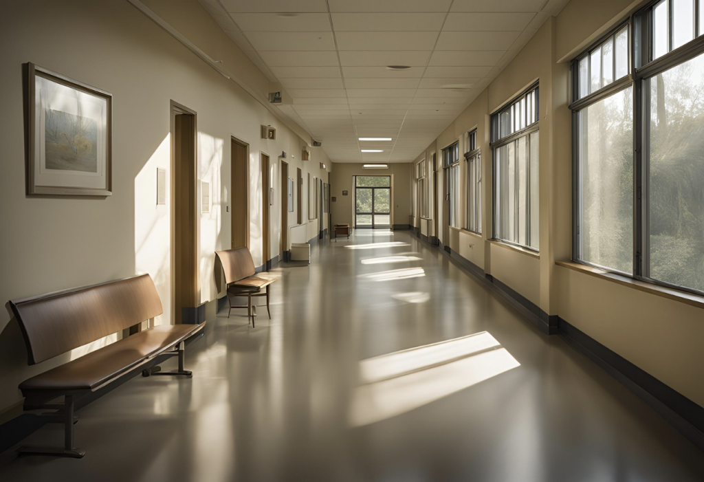 Mental health hospital corridor