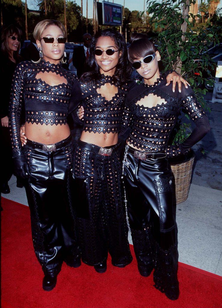 TLC rocking their Matrix-esque look in 1996