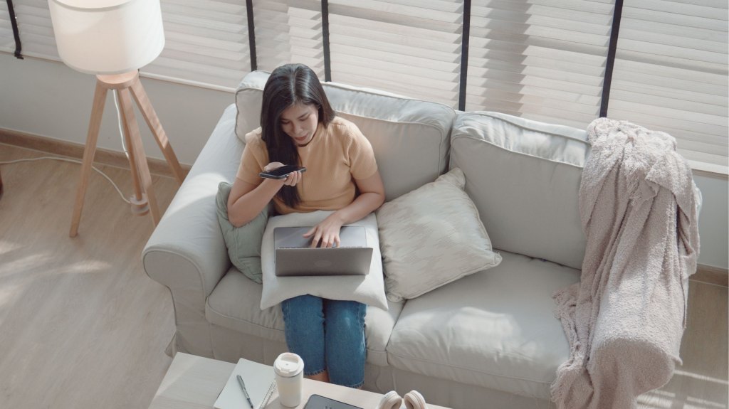 Woman on computer