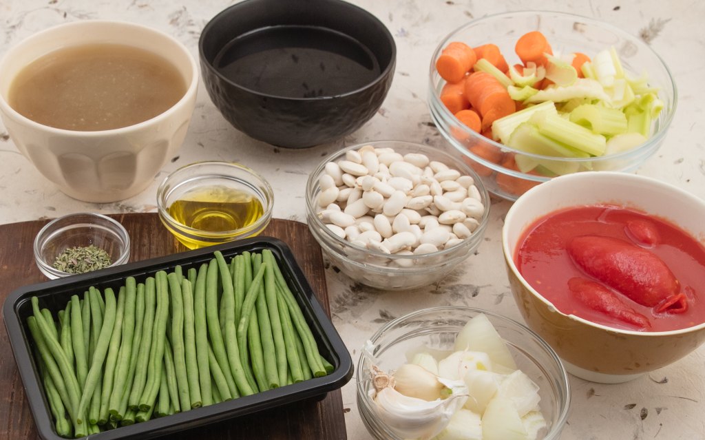 ingredients for martha stewart's classic minestrone soup recipe