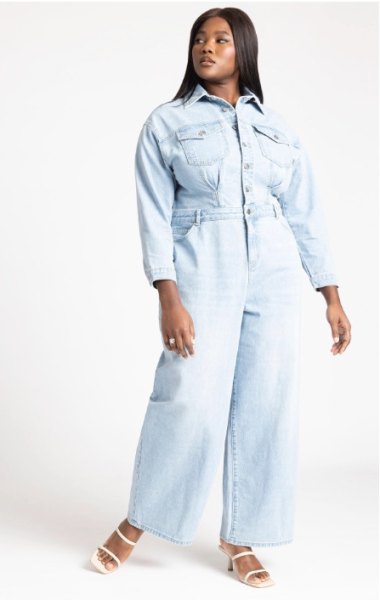 Eloquii Denim Jumpsuit