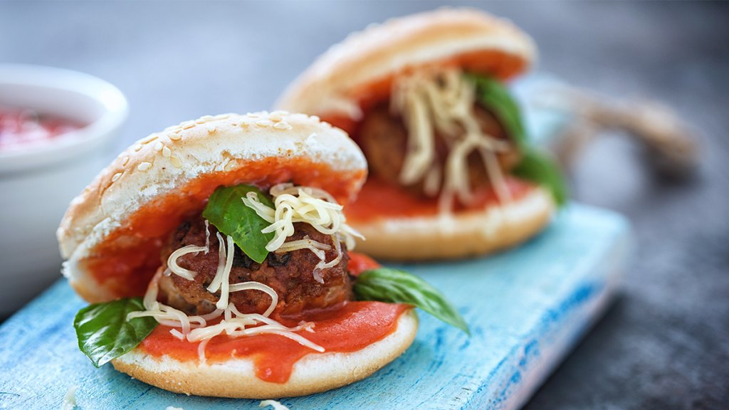 Stuffed meatball sliders