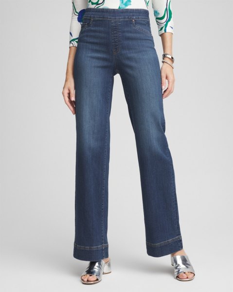 Chico’s Pull-On Wide Leg Jeans