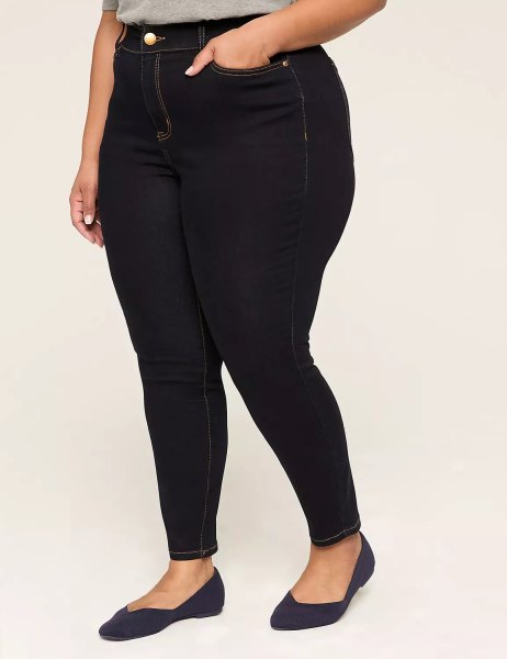 Lane Bryant Curvy Fit High-Rise Sateen Skinny Jean