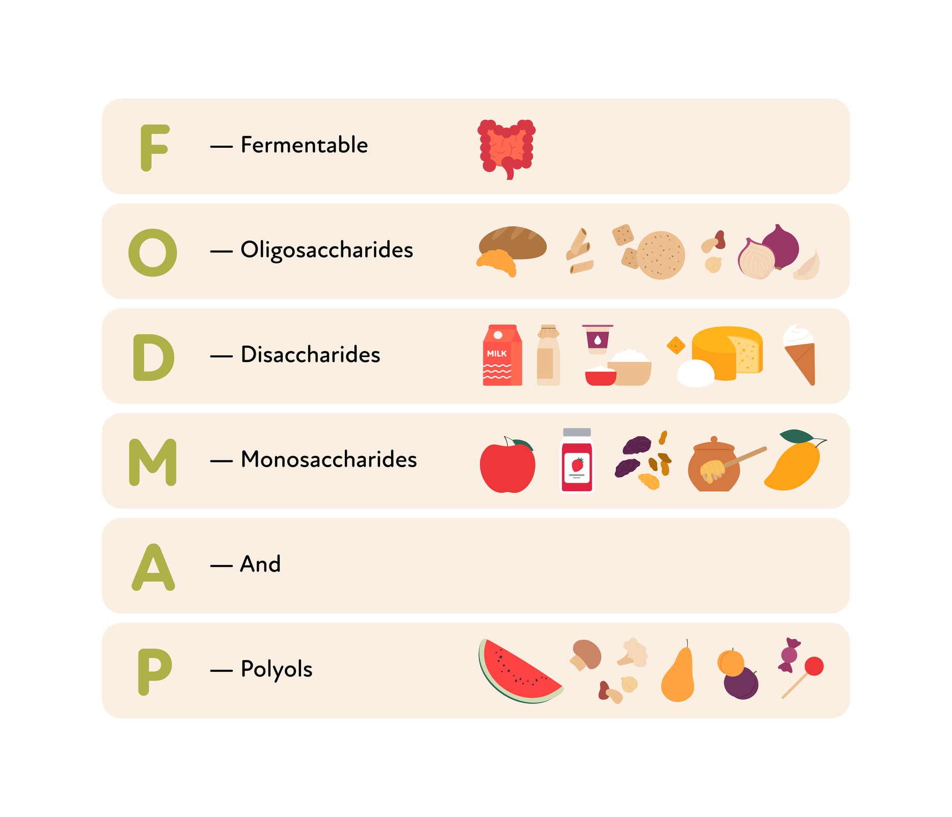 Graphic Showing What Fodmap Foods are | Fodmap Diet